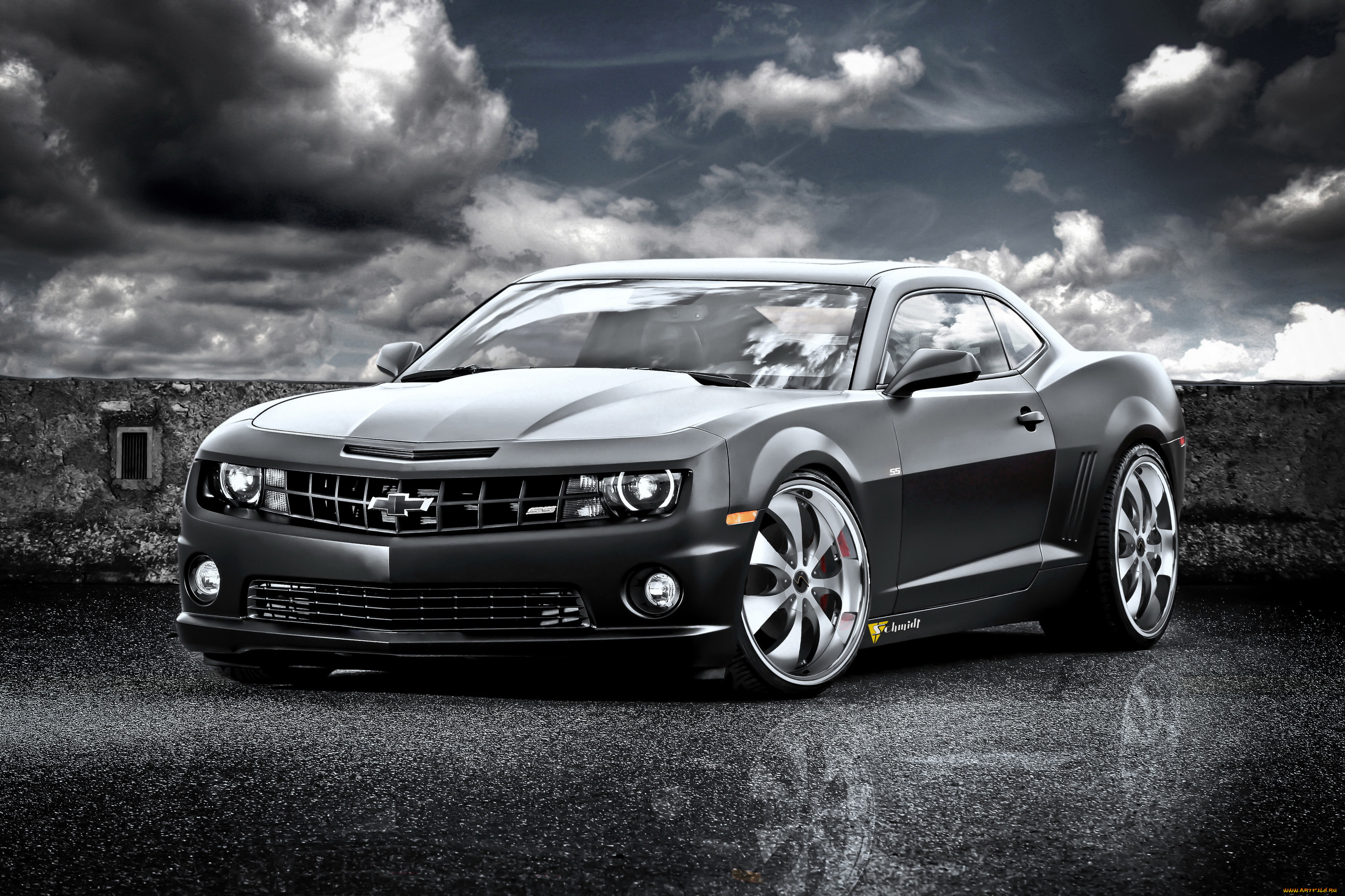 2011, chevrolet, camaro, black, cat, 